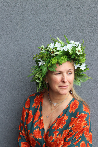 Hawajski, kwiatowy wianek na głowę