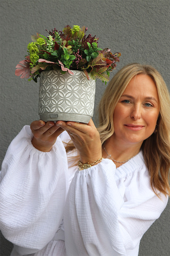 Greenita, sukulenty w nowoczesnej donicy