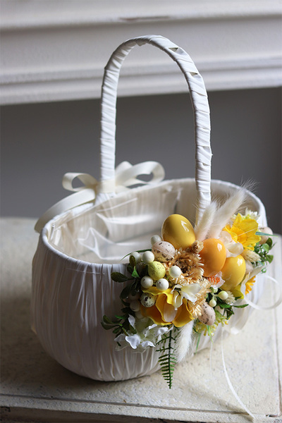 Słoneczny Optymizm, dekorowany koszyczek wielkanocny