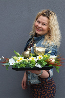 dekoracja wielkanocna, Złoty Kurnik Extra, wym.14x36x18cm