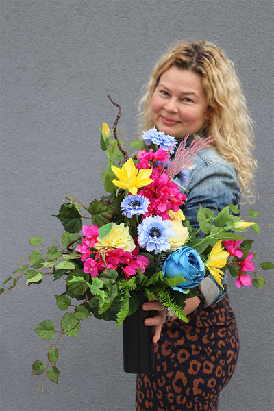 Summer, barwny komplet nagrobny, bukiet+wieniec