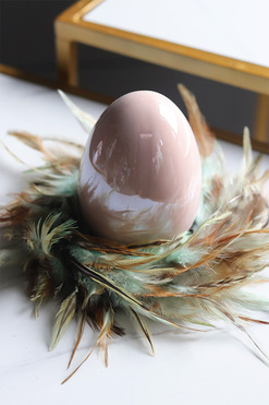 Jajeczko Mint Pink, stroik wielkanocny, wys.10x25cm