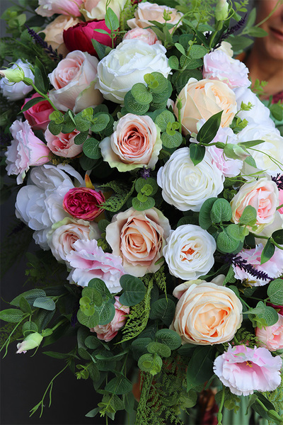 Odettino 3, komplet dekoracji nagrobnych, kompozycja +bukiet