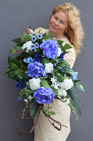 Blue Greddier, bukiet nagrobny do położenia