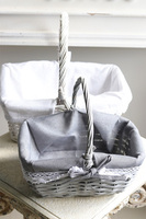 Alleluja, koszyczek na święconkę z serwetką, szary