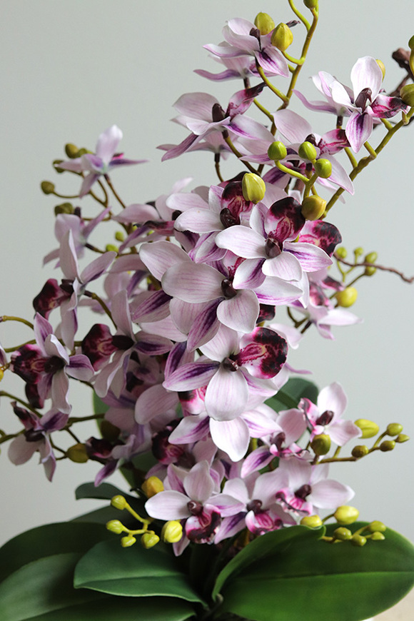 Bohemina Bow, różowy sztuczny storczyk w donicy