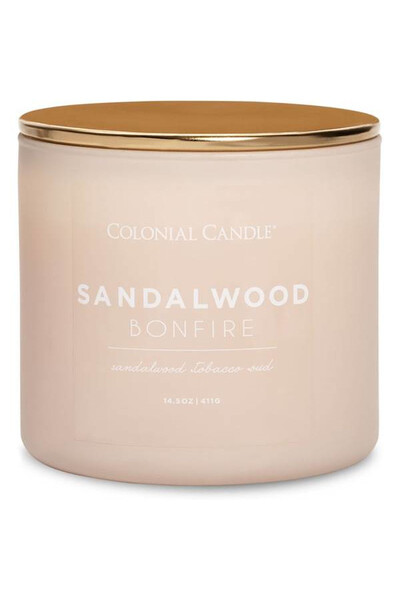 Sandalwood Bonfire sojowa świeca zapachowa, Pop of Color