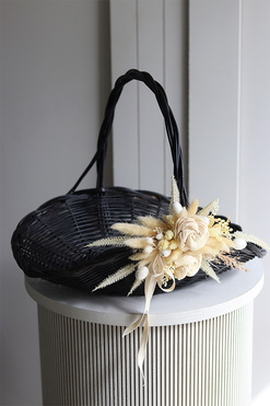 Merry Black Decor, dekorowany koszyczek wielkanocny, wys.30cm