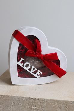 OD RĘKI Lovely, flowerbox na walentynki serce, wym.13x22x21cm