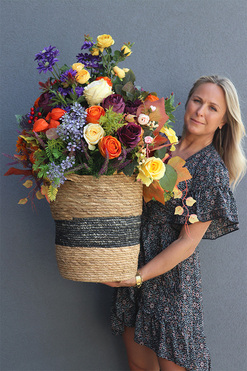 duży jesienny kosz, Lunaro, wym.85x65cm 