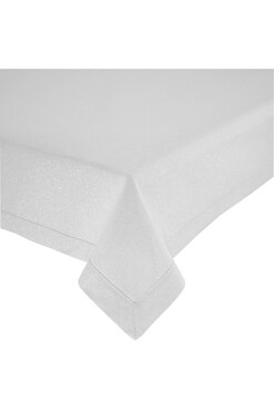 Alissa Flora, obrus ze srebrną nicią, biały, wymiary do wyboru 