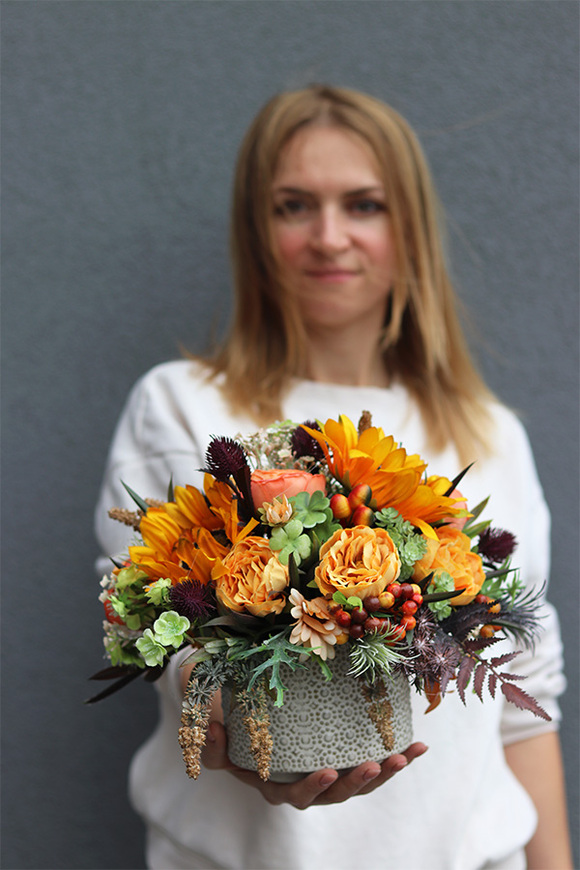 Klonea, jesienna kompozycja na stół