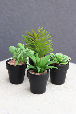 Gerrati, sztuczne rośliny w doniczkach, kpl.4szt