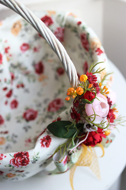 Lulana, dekorowany koszyczek wielkanocny, wys.30cm  