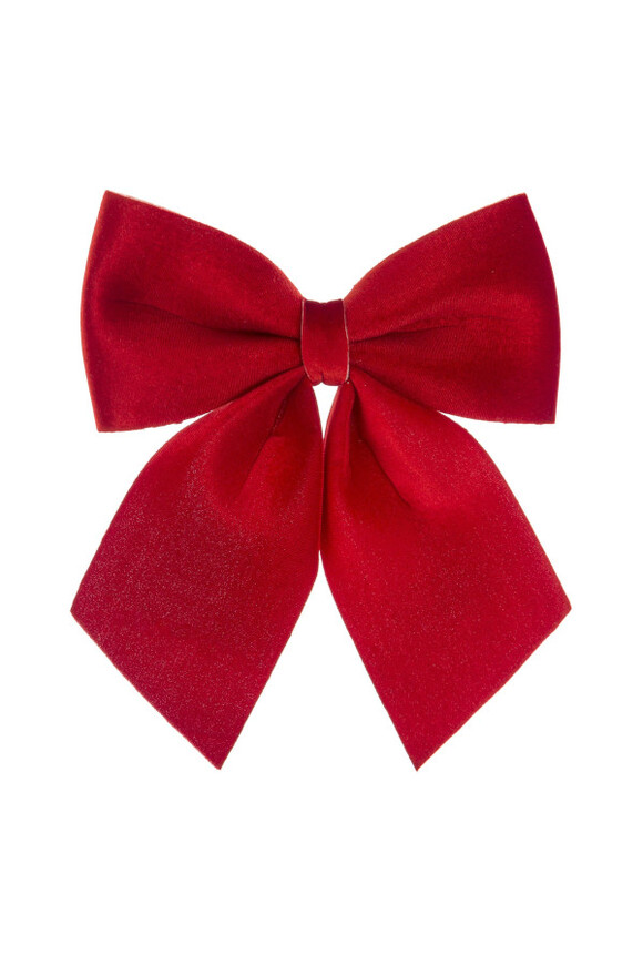 Velvetia Red, welurowa kokarda zawieszka