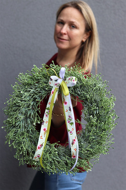 dekoracyjny wianek Wiosenne Porządki, śr.43cm  