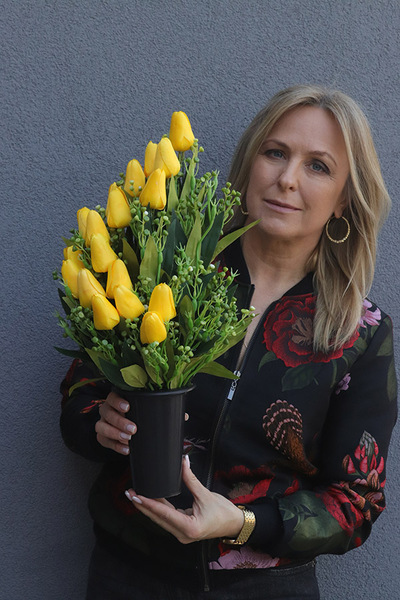 Tulippo New Design Yellow 3, komplet dekoracji nagrobnych