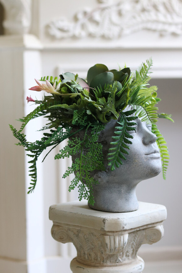 Tamara Head 2, kompozycja sukulenty w głowie