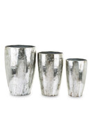 elegancka metalowa donica 1 szt., Srebrna Bajka, C, wym.47x28x28cm