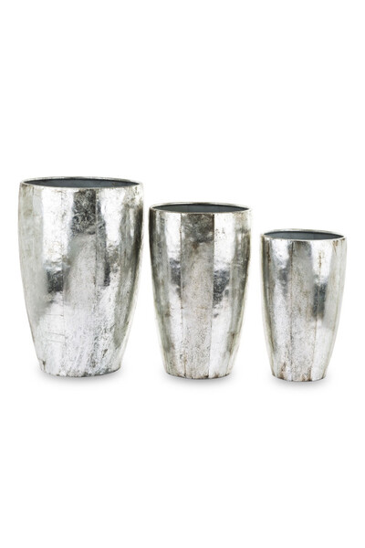 elegancka metalowa donica 1 szt., Srebrna Bajka, C, wym.47x28x28cm