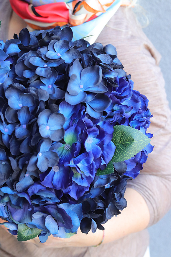 Navy Hydrangea, flowerbox niebieskie hortensje