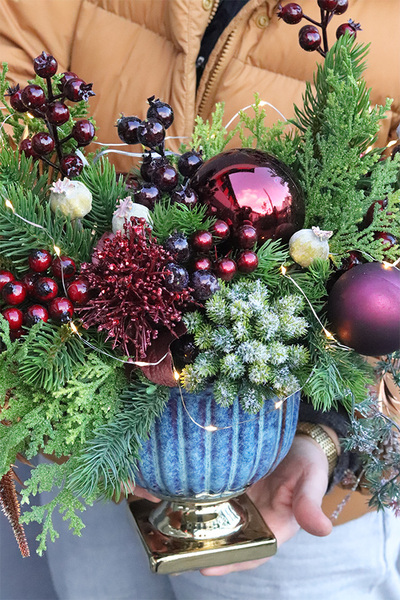 Bordo Deluxe, stroik adwentowy w pucharze