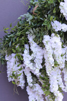 elegancka girlanda z białymi kwiatami, Wisterianna Premium