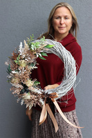 Boho Galante 2, wianek dekoracyjny z motylem