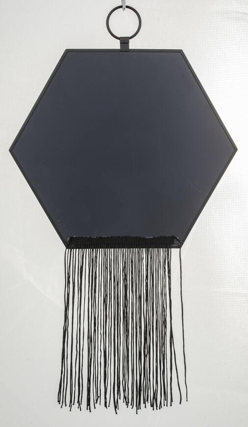 Hexagon B, lustro w czarnej ramie, wym.43x25cm