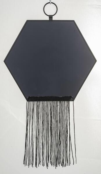 Hexagon B, lustro w czarnej ramie, wym.43x25cm