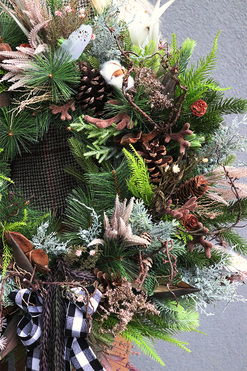 leśny wianek zimowy, Monique, śr.70cm