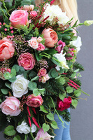 Hefrana, elegancka wiązanka nagrobna z wrzosem, dł.83cm 