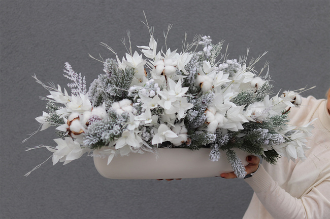 Moko Winter, elegancka kompozycja zimowa, wym.42x80cm