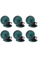 Bonita Emerald, komplet kawowy dla 6 osób