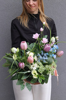 Tulippo Pink 2, komplet dekoracji nagrobnych