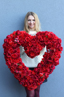 bardzo duże wiklinowe Serce w Czerwieni 2
