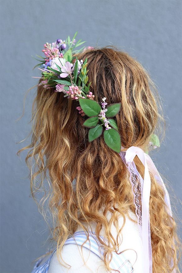 Felista, wianek na głowę z wrzosem
