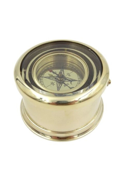 Kompas / Busola B, mosiężna, wym.8x8x5.5cm