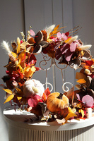 Boho Berre, dekoracyjny wianek ze stabilizowanych roślin, śr.35cm