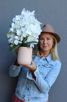 Pink Lokka, wysokiej jakości sztuczny storczyk, wym.46cm