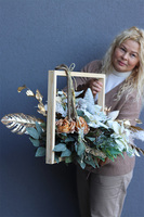 Christmas Paysage kompozycja nagrobna w blejtramie