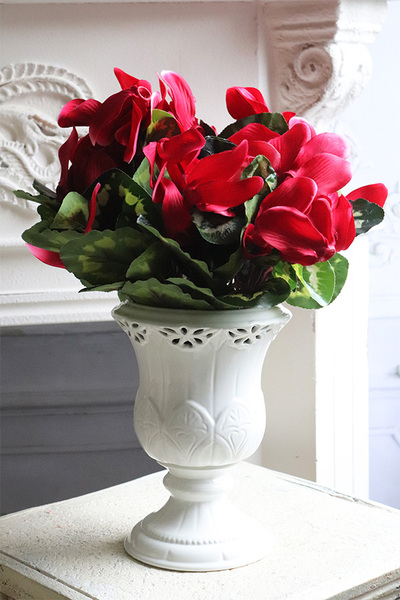 Cyklamen Pink, bukiet sztucznych kwiatów na piku