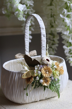 Defiama, dwustronnie dekorowany koszyczek wielkanocny, wys.28cm   