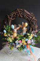 Zajączki Wielkanocne, wielkanocny wianek dekoracyjny