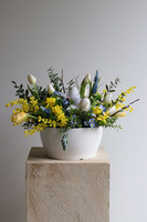 Mimosis 2, stroik wielkanocny z kurami