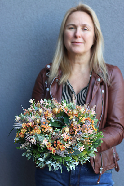 Rdzawa Wielkanoc, wielkanocny wianek z jajkami