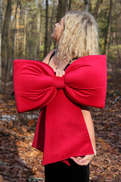 Velvet Papillon, welurowa kokarda pluszowa	