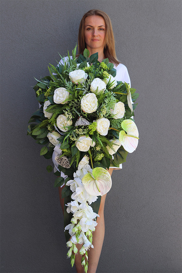 White Fluena, komplet dekoracji nagrobnych