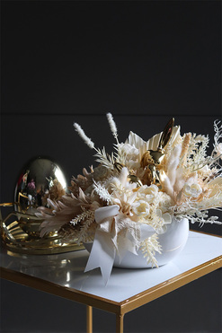 Betra Boho Gold, wielkanocna kompozycja w naczyniu, wym.23x35cm