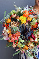 Jesienna Pokusa, jesienny wianek z dyniami i wrzosem